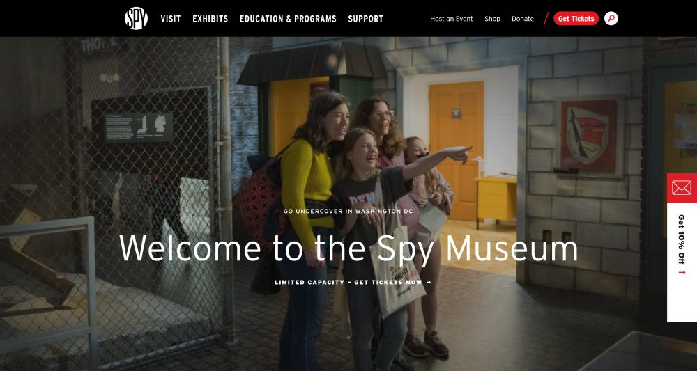 International Spy Museum homepage