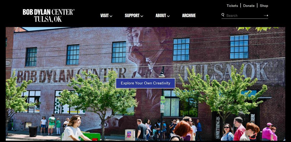 The Bob Dylan Center homepage