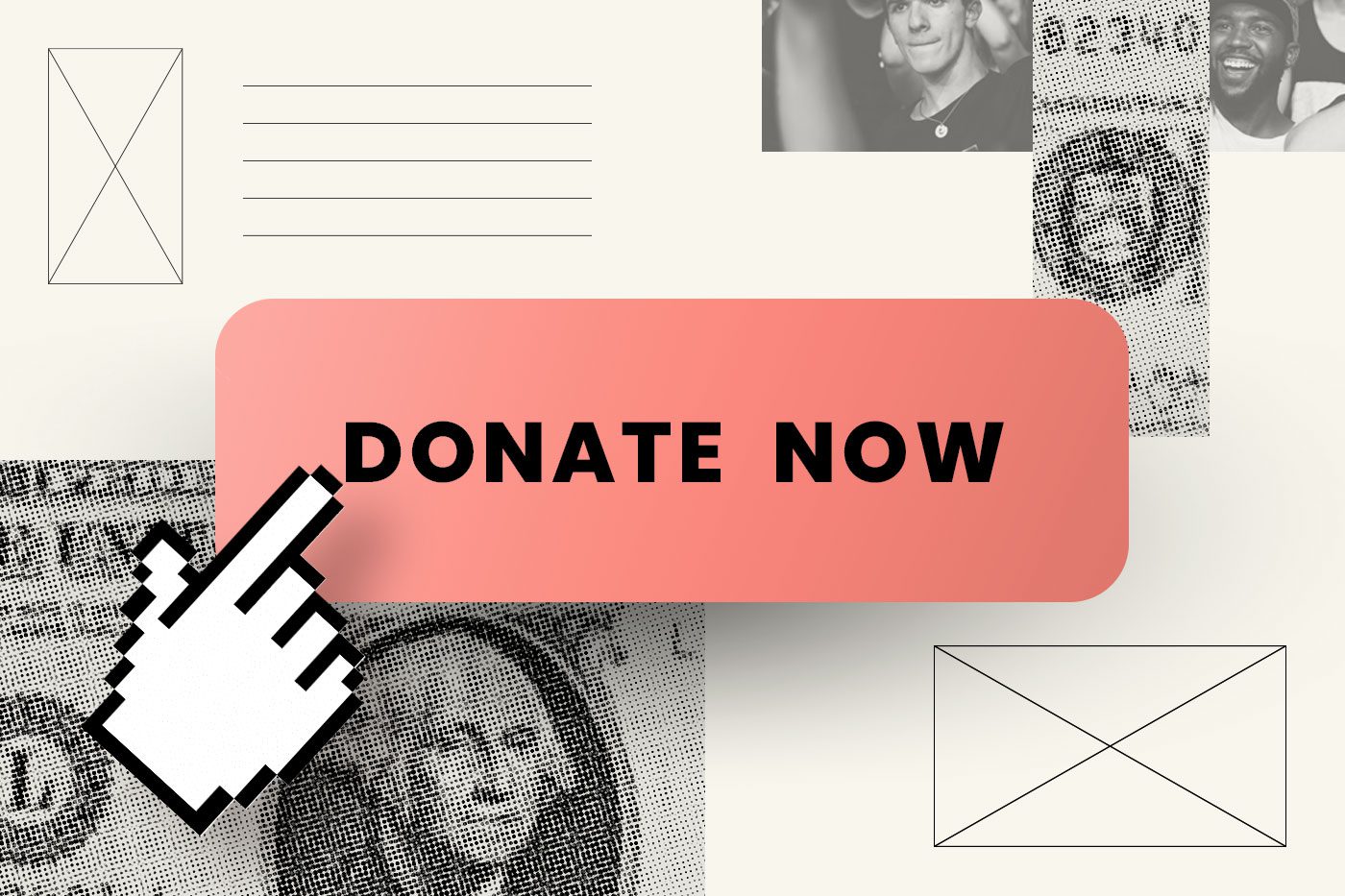 Donation form for nonprofits with Donate Now button