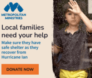 Metropolitan Ministries hurricane banner ad