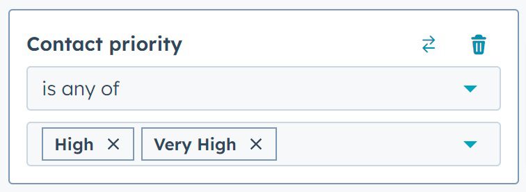 Set Contact priority to very high or high